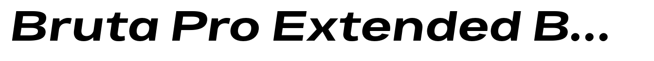 Bruta Pro Extended Bold Italic